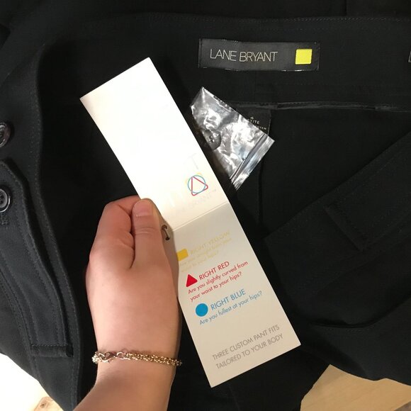 LANE BRYANT - WOMEN'S 4 PETITE - BLACK HOUSTON RIGHT FIT DRESS PANTS - Picture 6 of 6